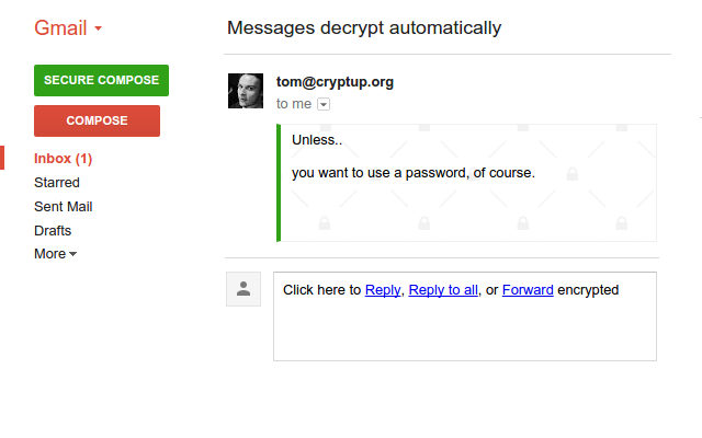 Receiving PGP Encrypted Messages on Gmail